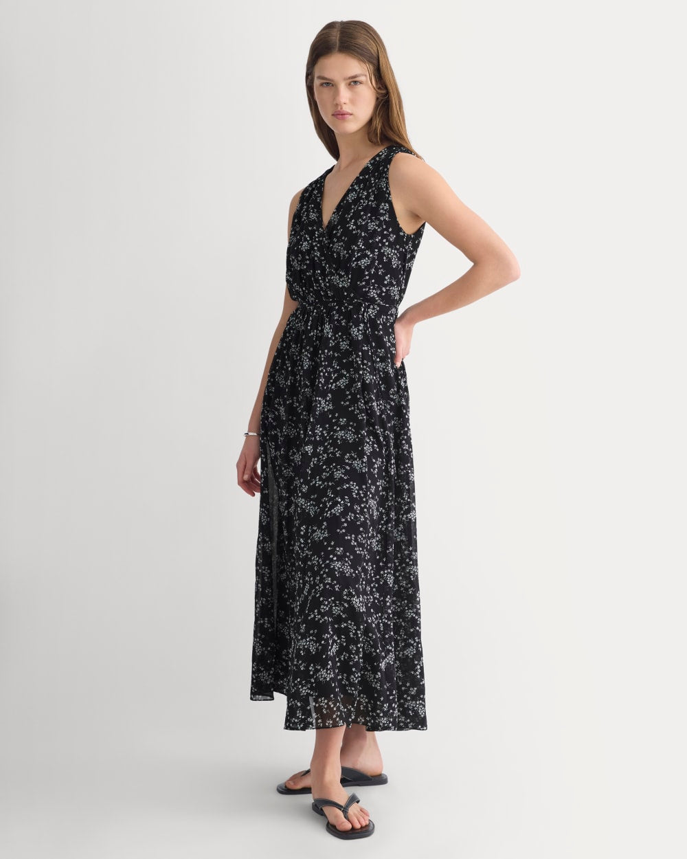 georgette flower maxi dress Maxi Dress in Silk Georgette