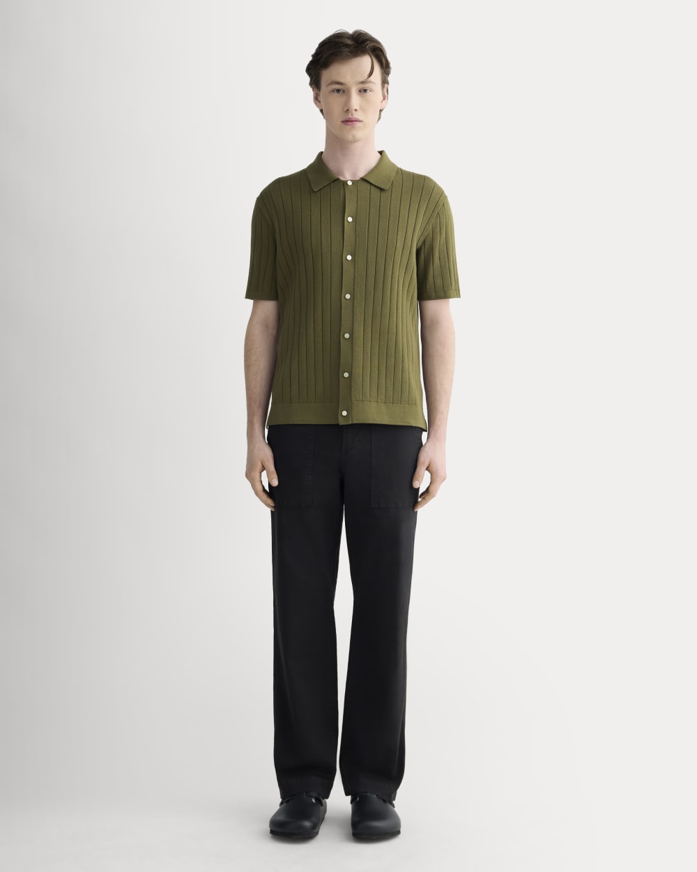 mens-no-sweat-button-down-polo-olive