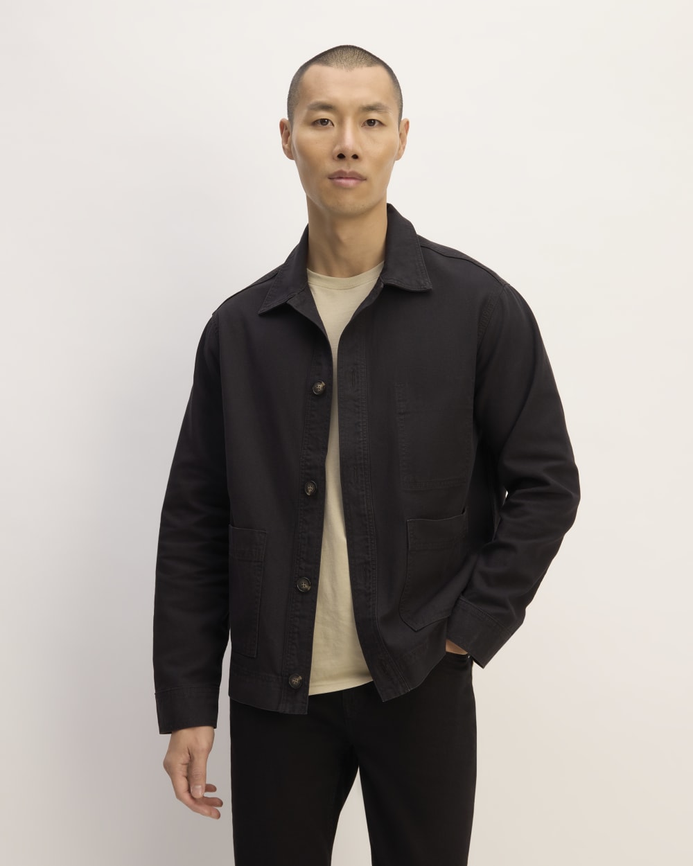 The Organic Cotton Chore Jacket | Black Everlane The Organic Cotton Chore Jacket | Black Everlane