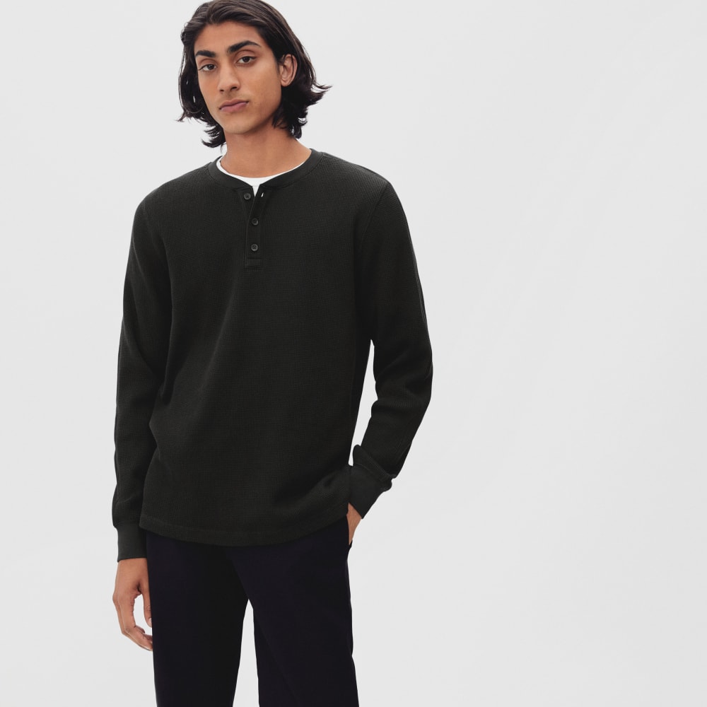mens-waffle-henley-black | primary