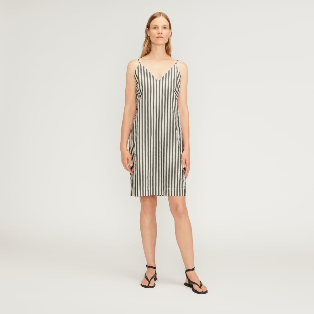 womens-poplin-slip-dress-bone-black | primary