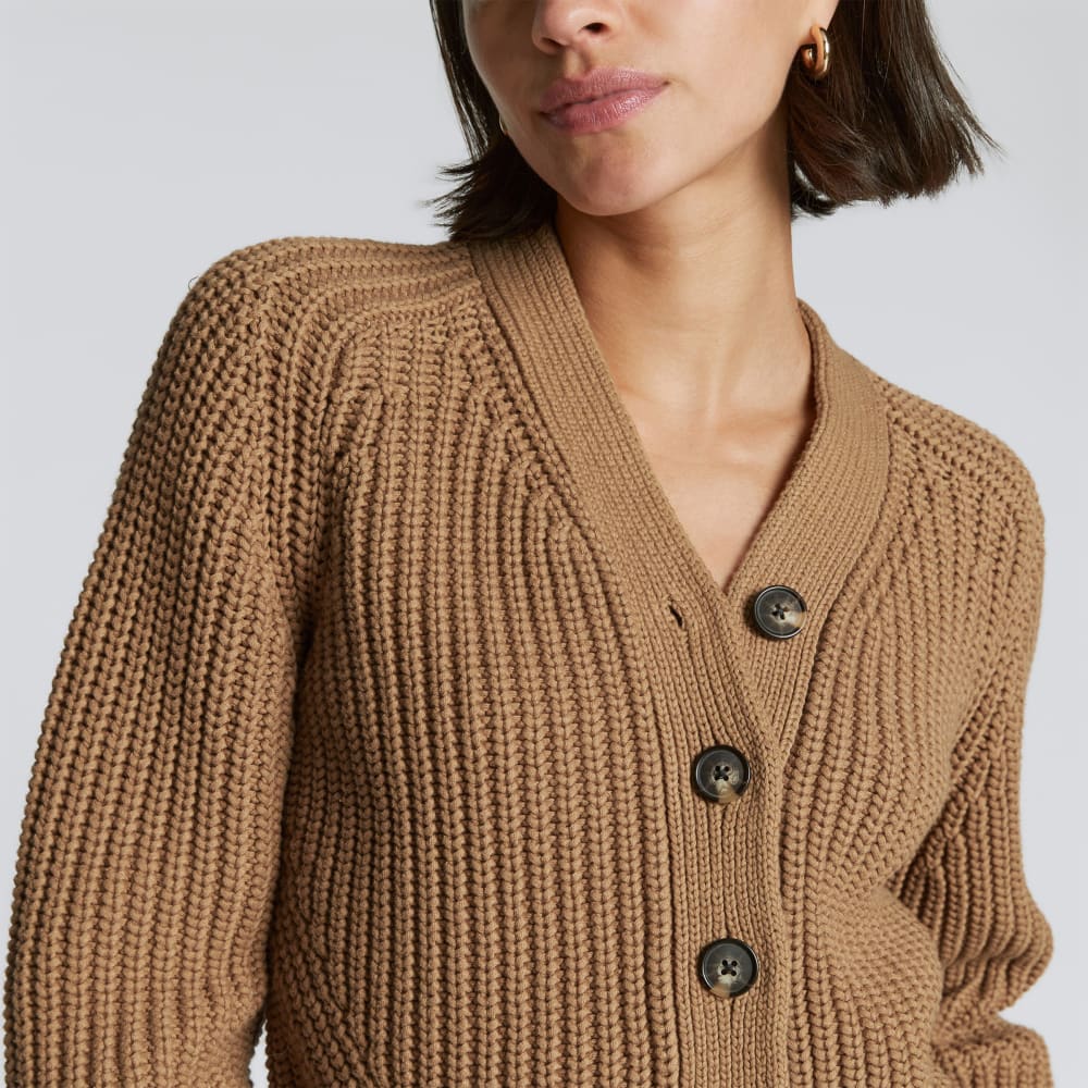 womens-texture-cotton-cardigan-cappuccino | alt