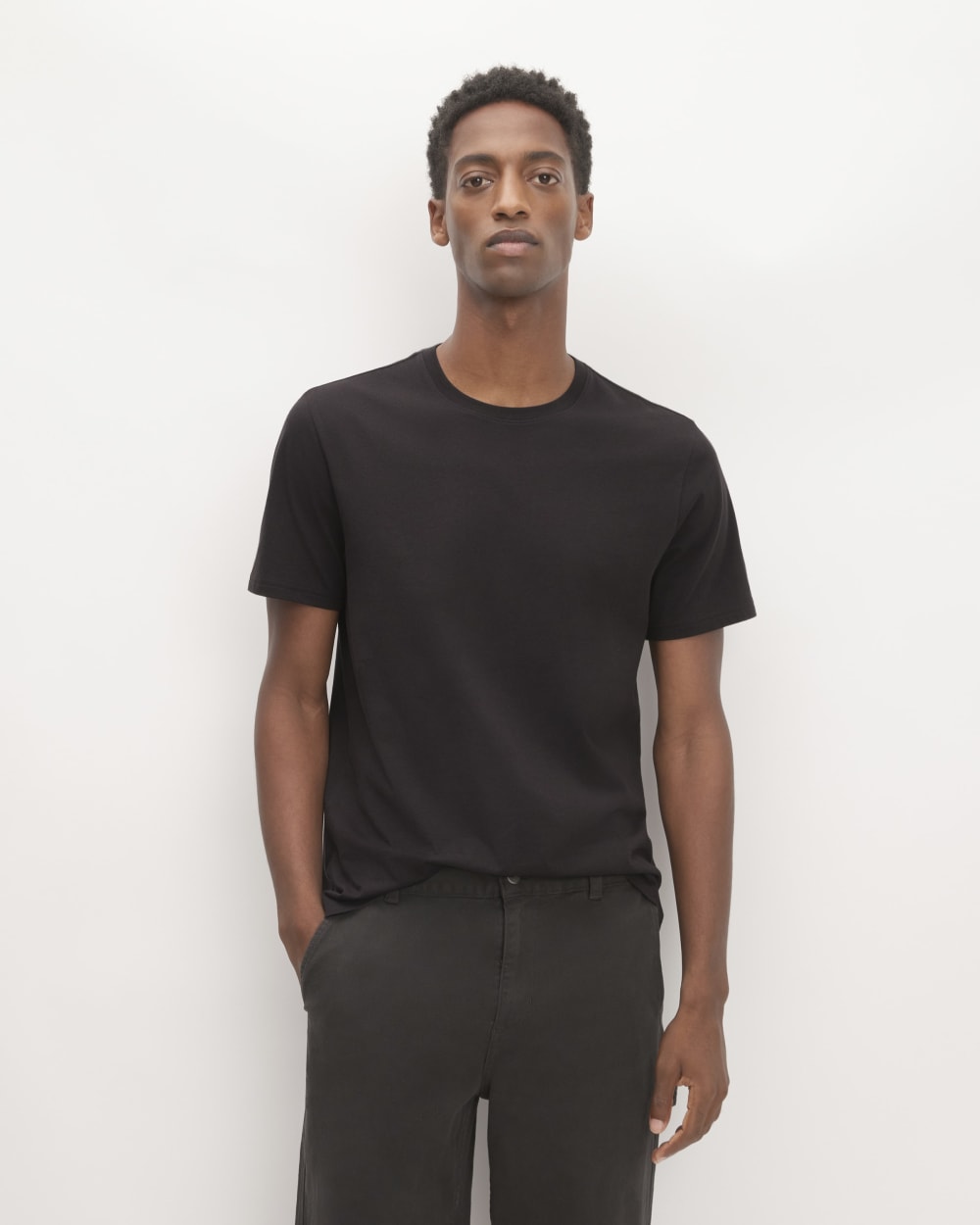 The Essential Organic Crew | Vintage Black – Everlane