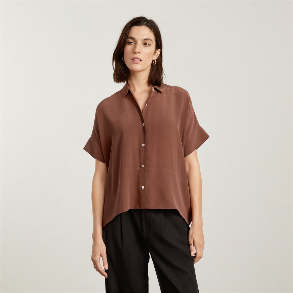 womens-clean-silk-ss-square-shirt-cinnamon | primary