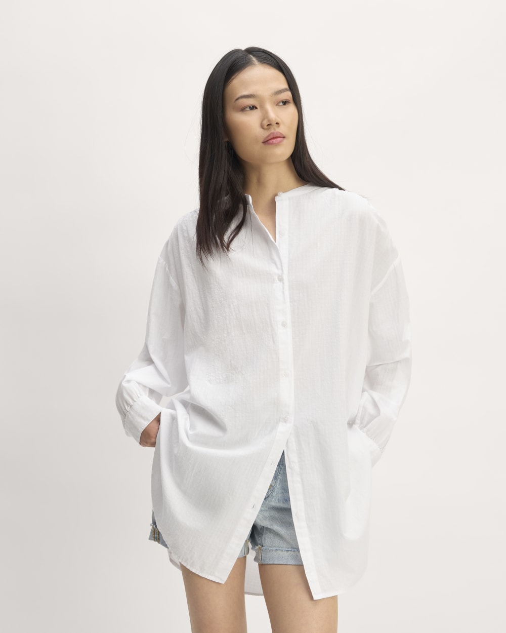 The Gauze Oversized Shirt | White – Everlane