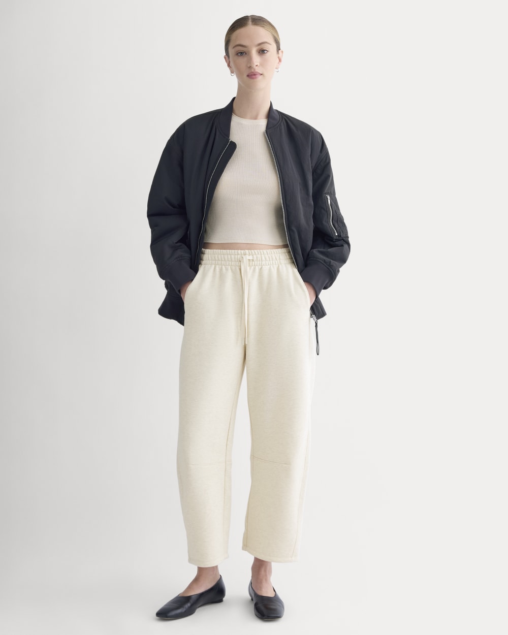 womens-luxe-fleece-barrel-sweatpant-heathered-oat | primary