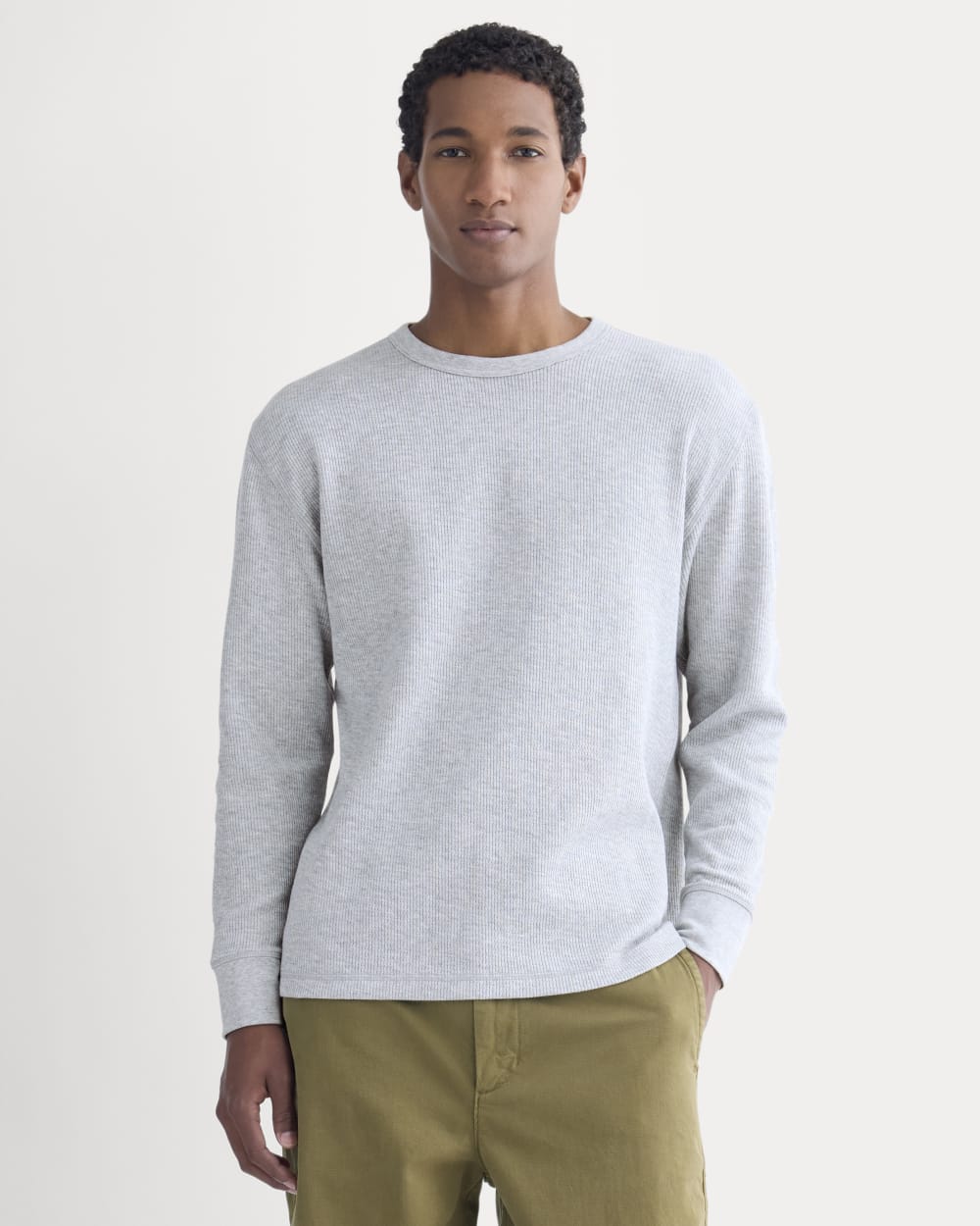 mens-thermal-cozy-waffle-crew-heather-grey | primary