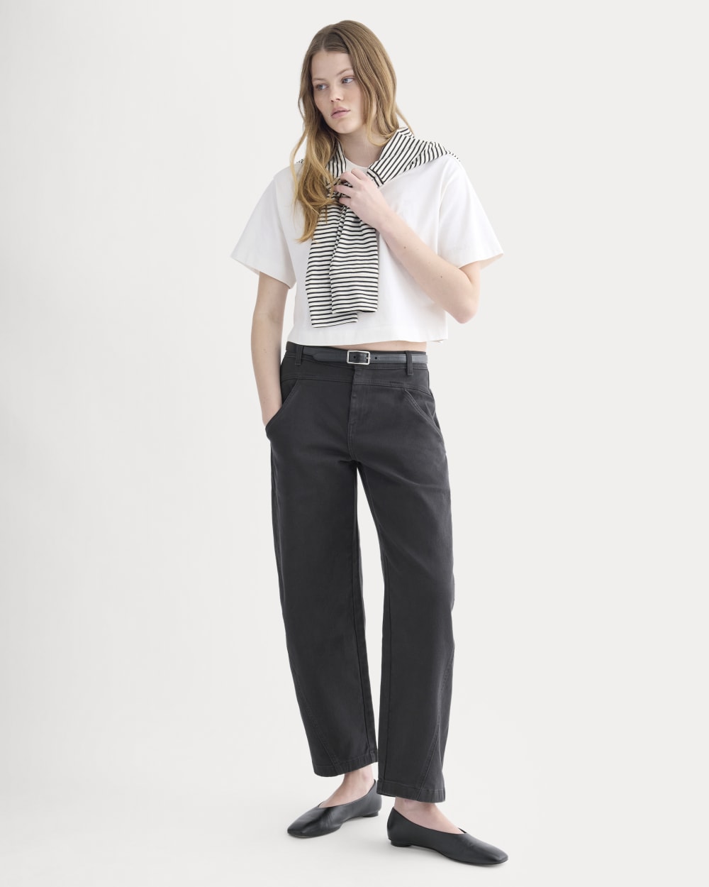 womens-twill-yoke-barrel-pant-black | primary