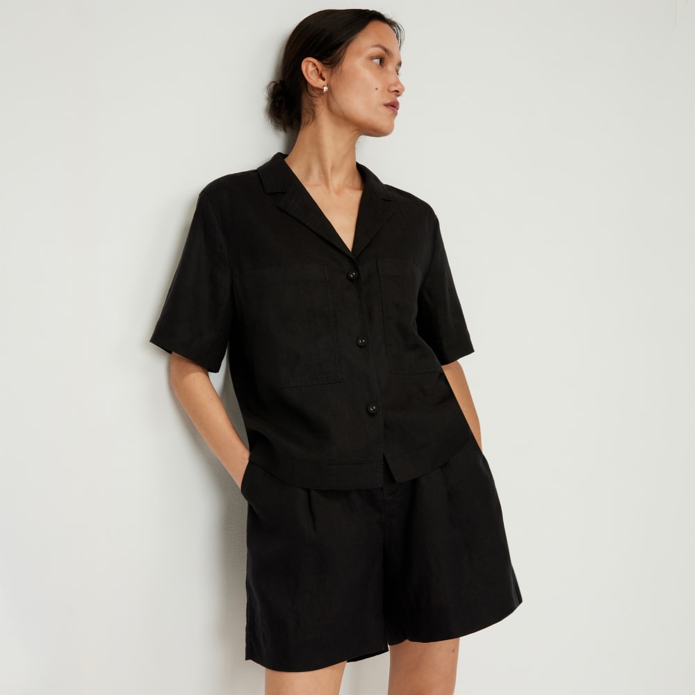 womens-linen-workwear-shirt-black