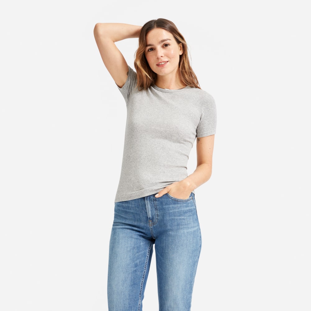 womens-ribbed-pima-crew-tee-heathergrey | primary