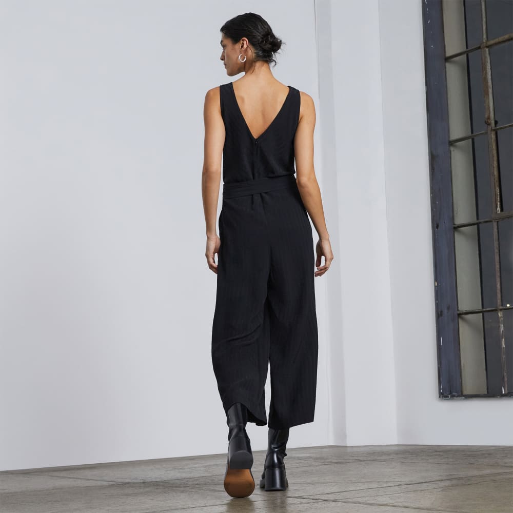 womens-city-stripe-draped-jumpsuit-black