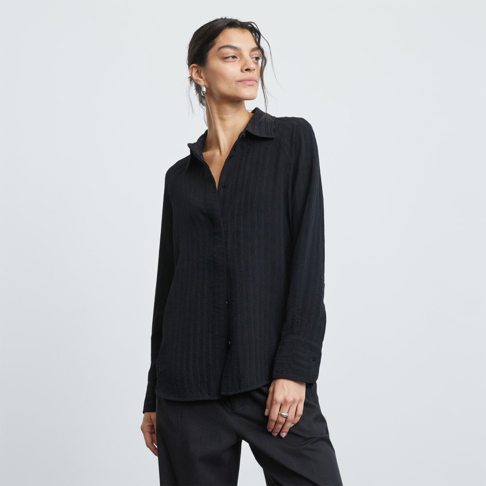 womens-city-stripe-shirt-black | primary