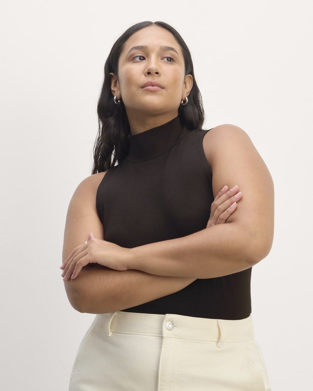 The Form Mock-Neck Tank | Black – Everlane
