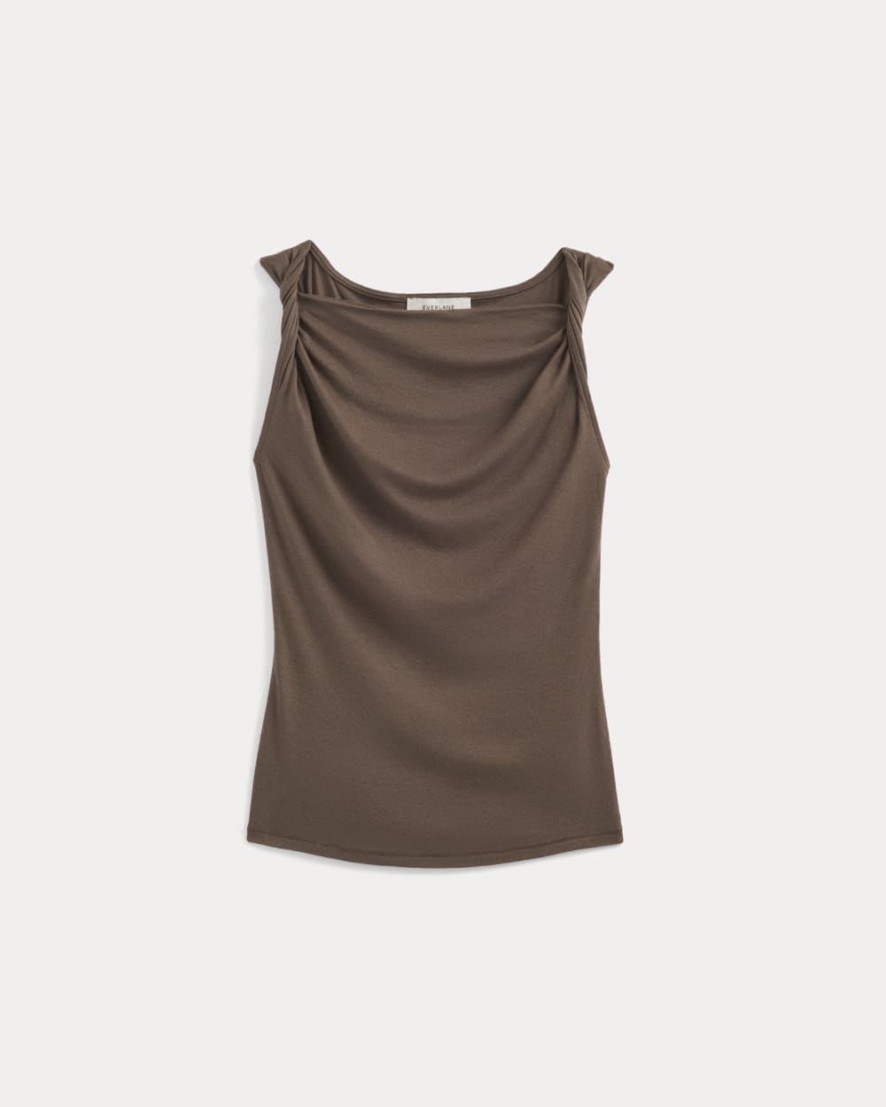 womens-cowl-neck-twist-tank-butterluxe-deep-taupe | alt
