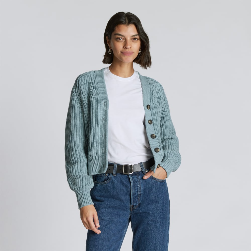 The Texture Cotton Cardigan | Blue Shadow – Everlane