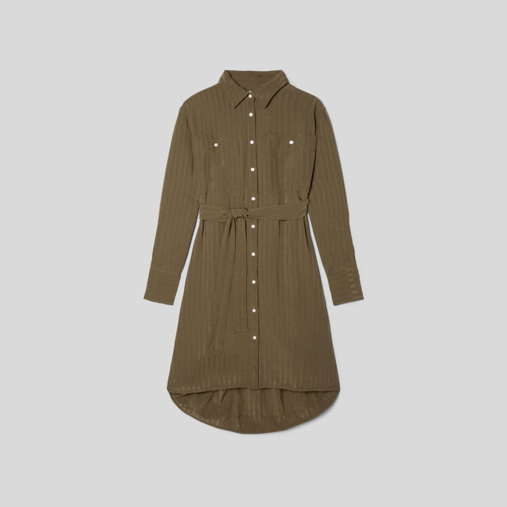 womens-city-stripe-draped-shirt-dress-beech | alt