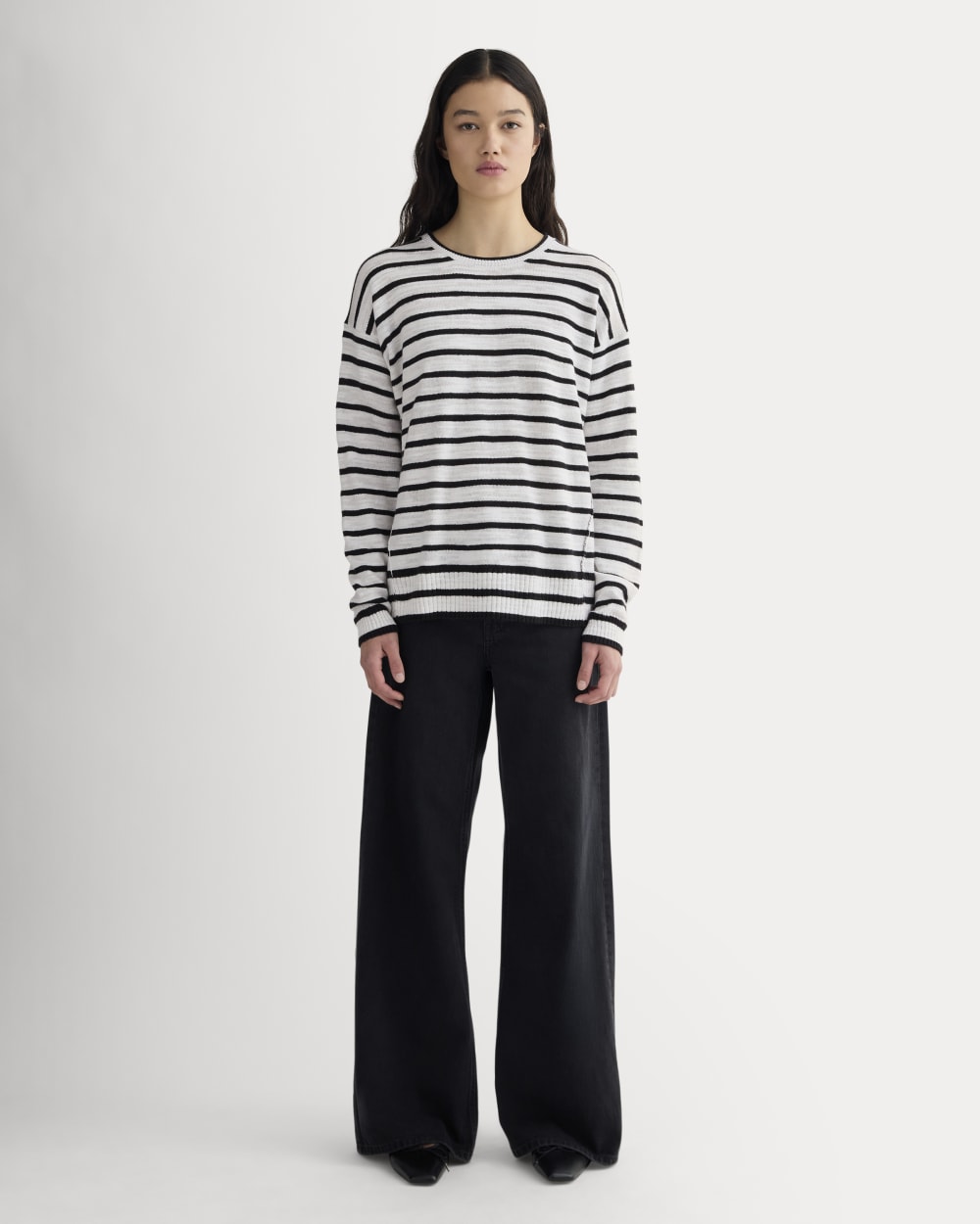 womens-slouch-sweater-cotton-linen-white-black