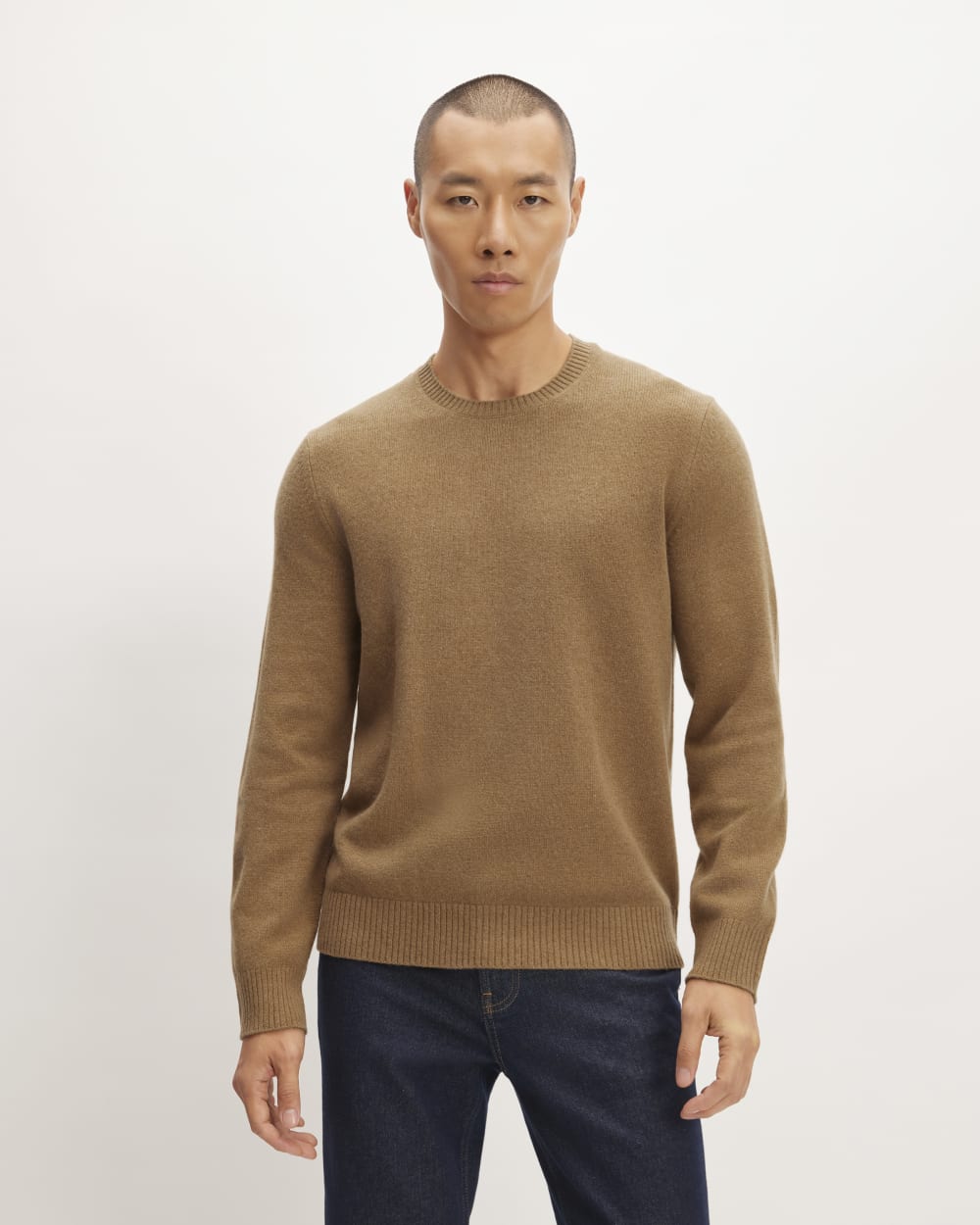 The Premium Merino Crew Neck Sweater | Deep Camel – Everlane