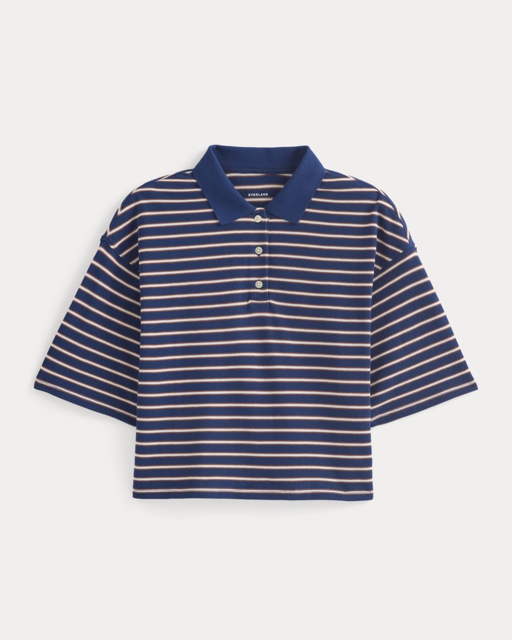 womens-pique-boxy-polo-estate-blue-henna-gardenia | alt