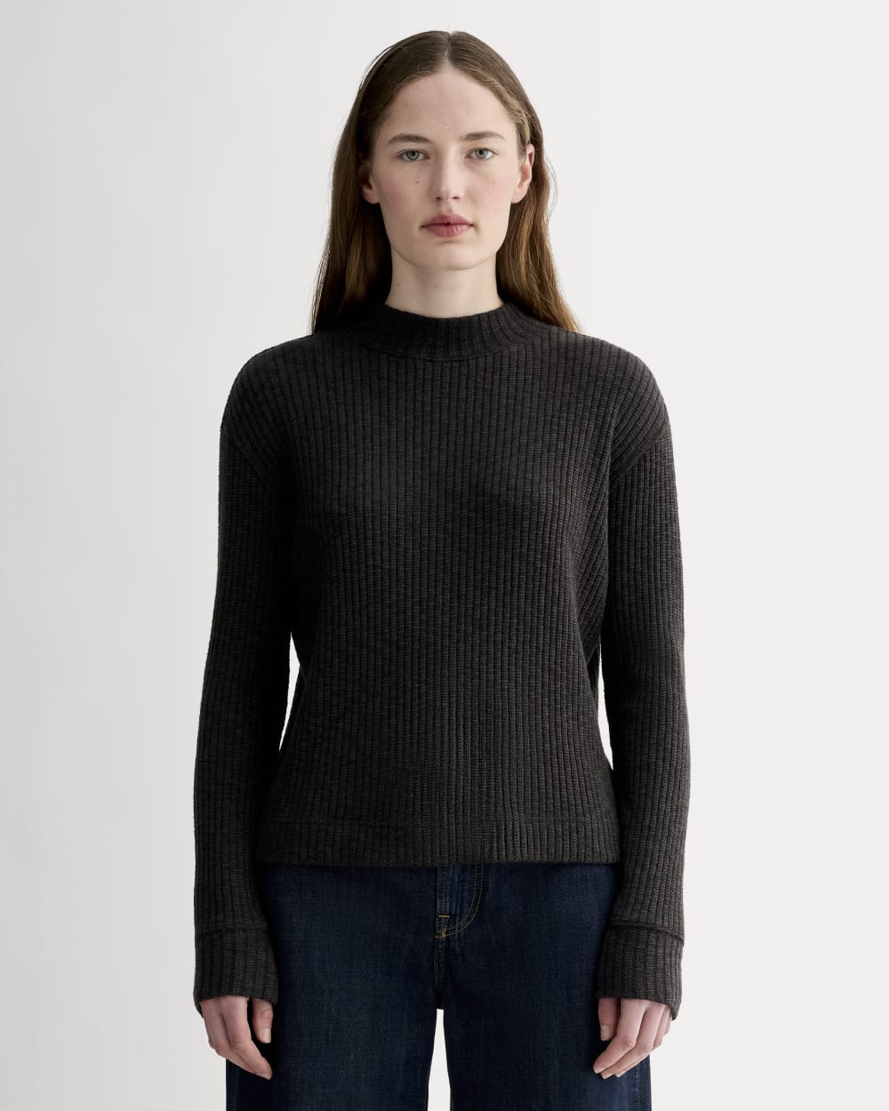 完売新品未使用BRIEFING CE WAIST RIB HIGHNECK The Cozy Rib Funnel-Neck | Black – Everlane