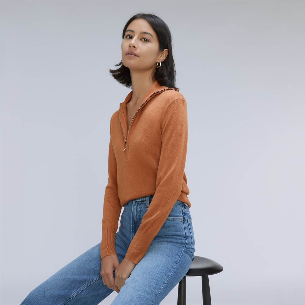womens-luxe-merino-half-zip-sweater-tawny-brown