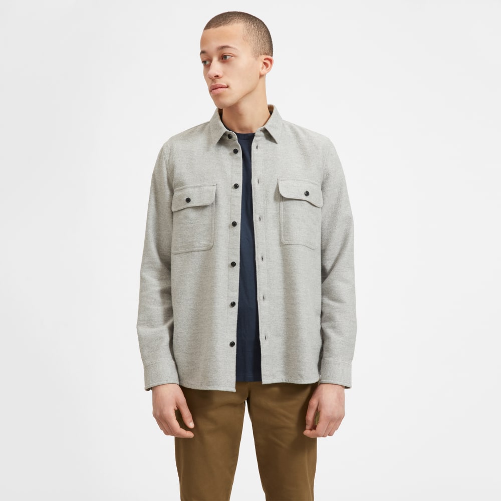 The Heavyweight Overshirt Uniform Heathered Grey – Everlane
