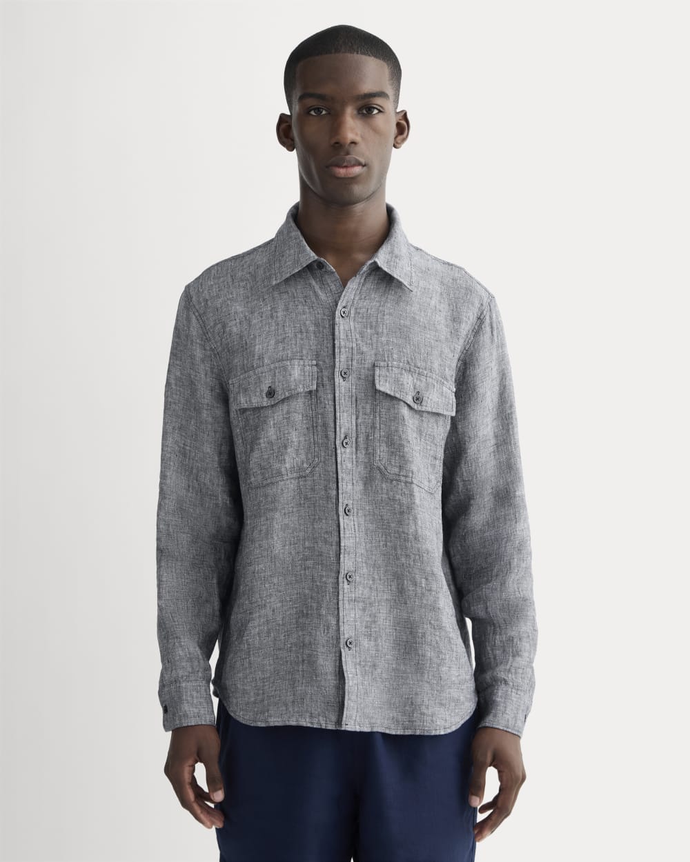mens chambray dress shirt Hanover Shirt, Waned Blue / Large It wears handsomely with a coat and tie Chambray Holt Dress Shirt