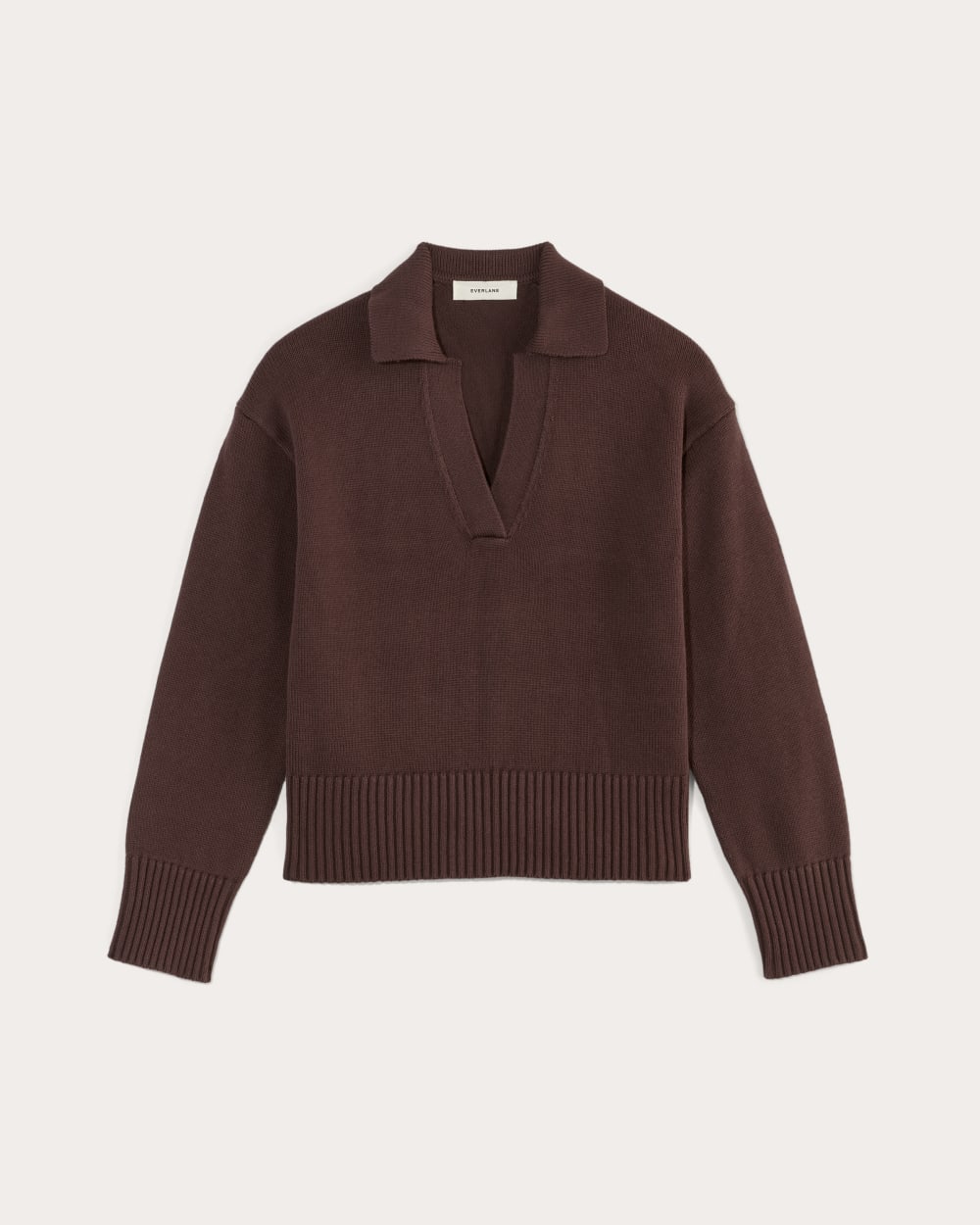 womens-cotton-boxy-polo-dark-mahogany | alt