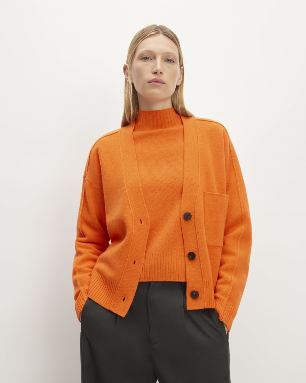 The Good Merino Wool Cardigan | Orange – Everlane