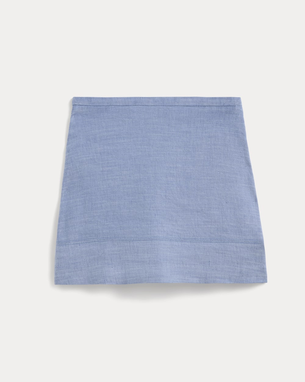 womens-mini-skirt-in-stretch-linen-chambray | alt