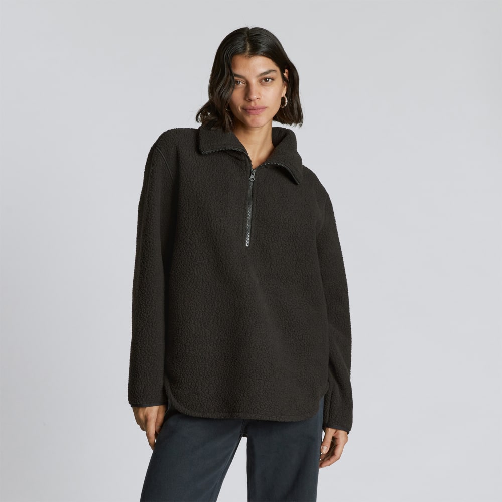 womens-renew-fleece-half-zip-black | primary