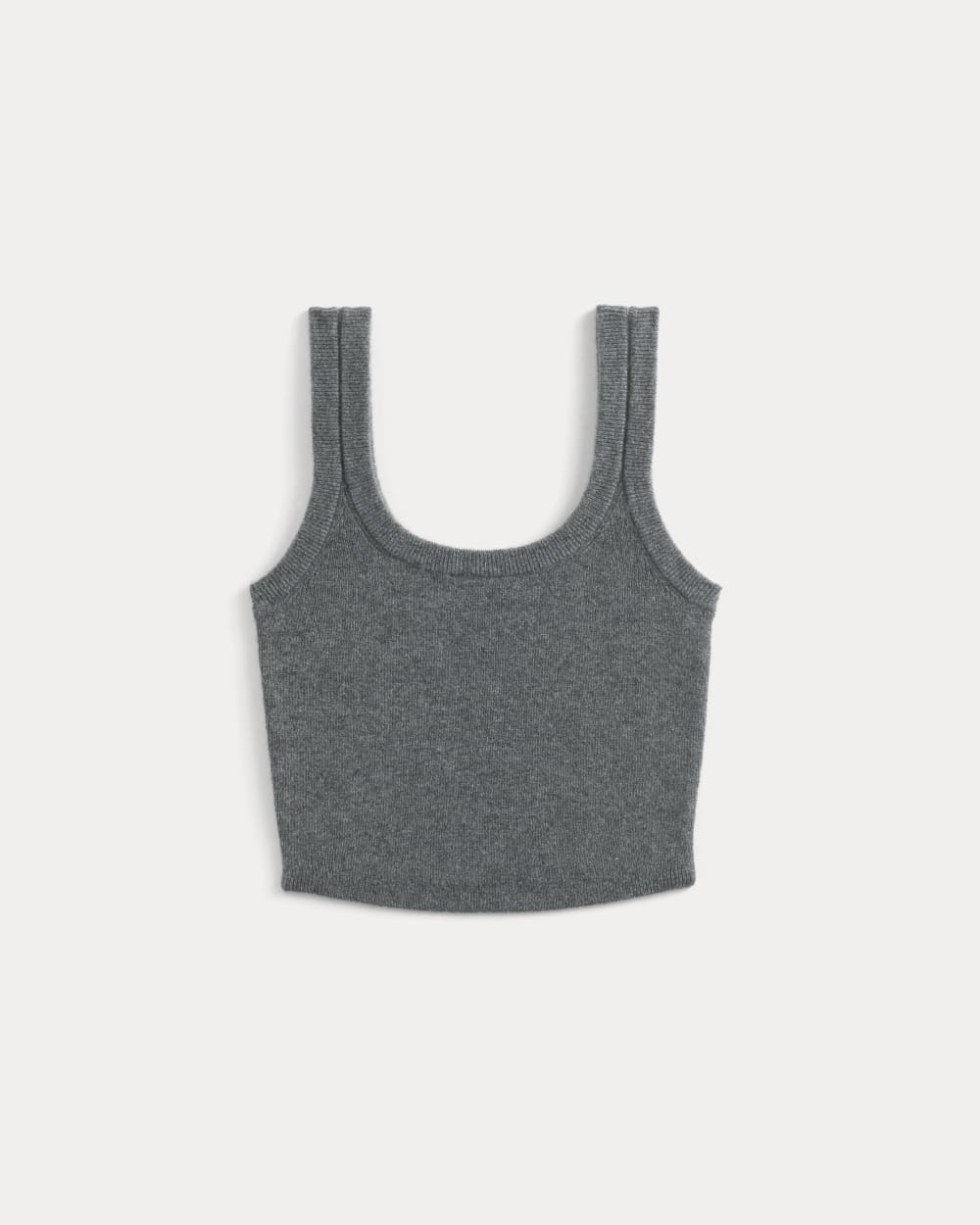 womens-cashmere-cropped-tank-heather-charcoal | alt