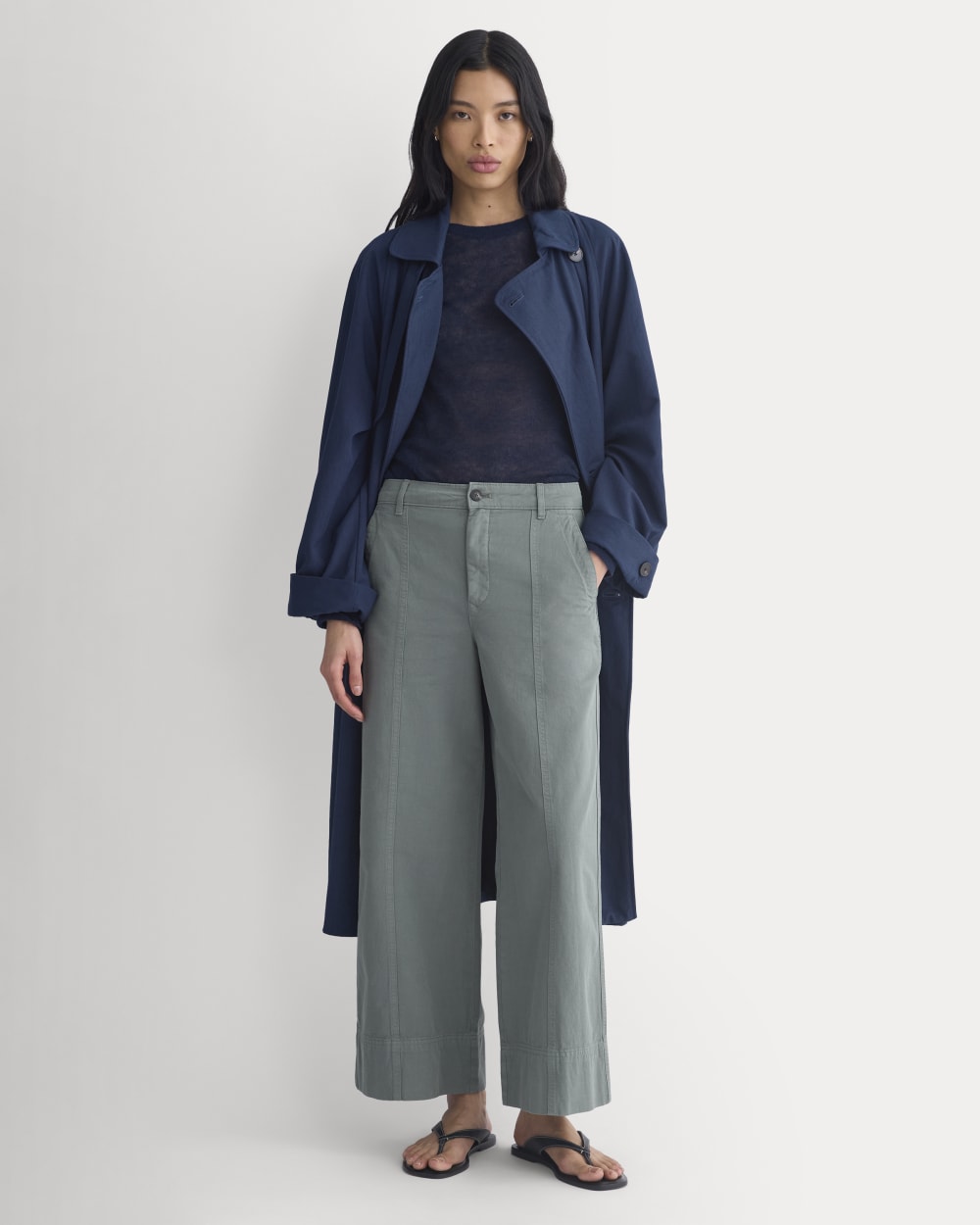womens-seamed-wide-leg-pant-agave-green | primary