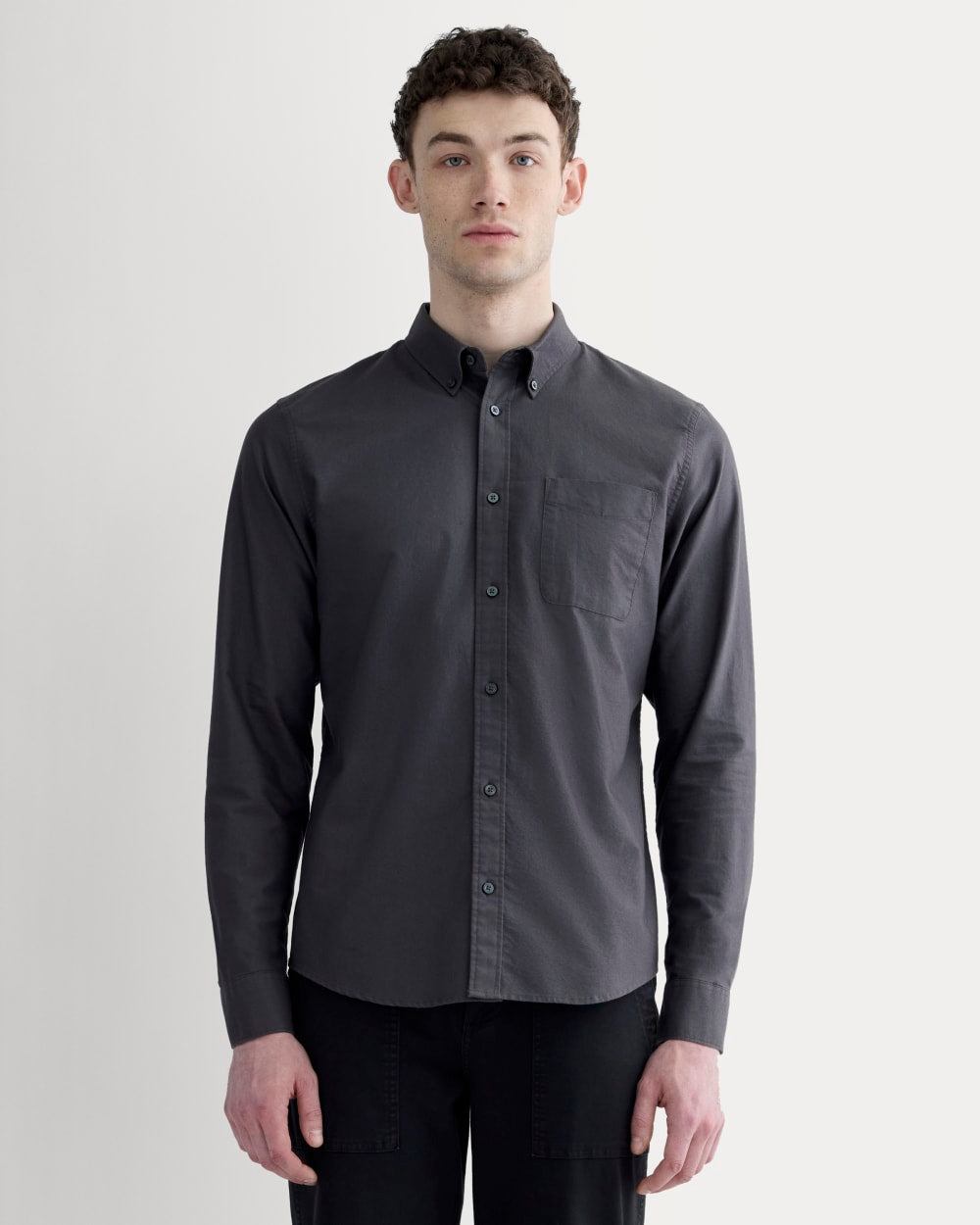 The Slim Oxford Shirt Slate Grey Standard – Everlane