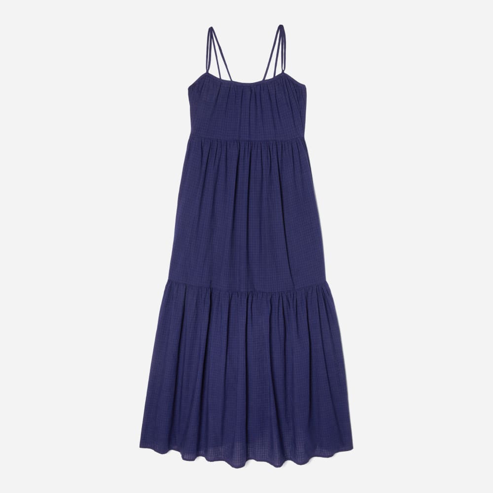 The Billow Tiered Maxi Dress | Navy  Everlane