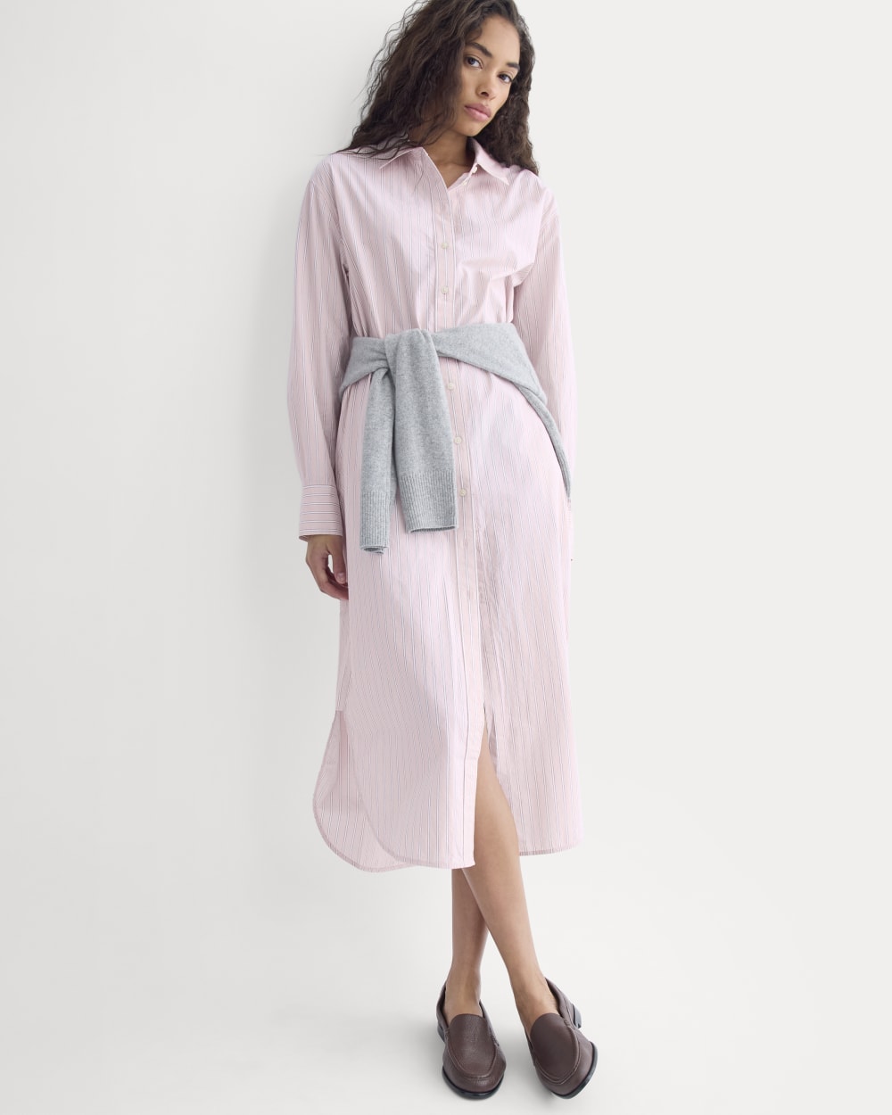 Midi Shirtdress in Ultrasoft Cotton Midi Shirtdress in Ultrasoft Cotton