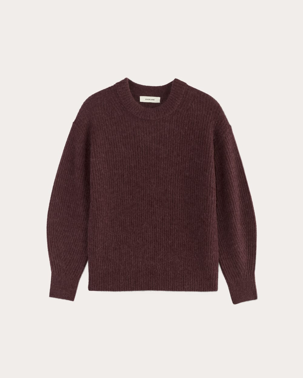 womens-alpaca-ribbed-cocoon-crew-burgundy | alt