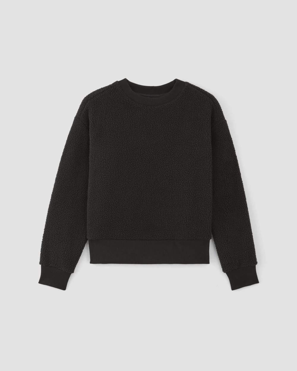 womens-renew-fleece-oversized-crew-black | alt
