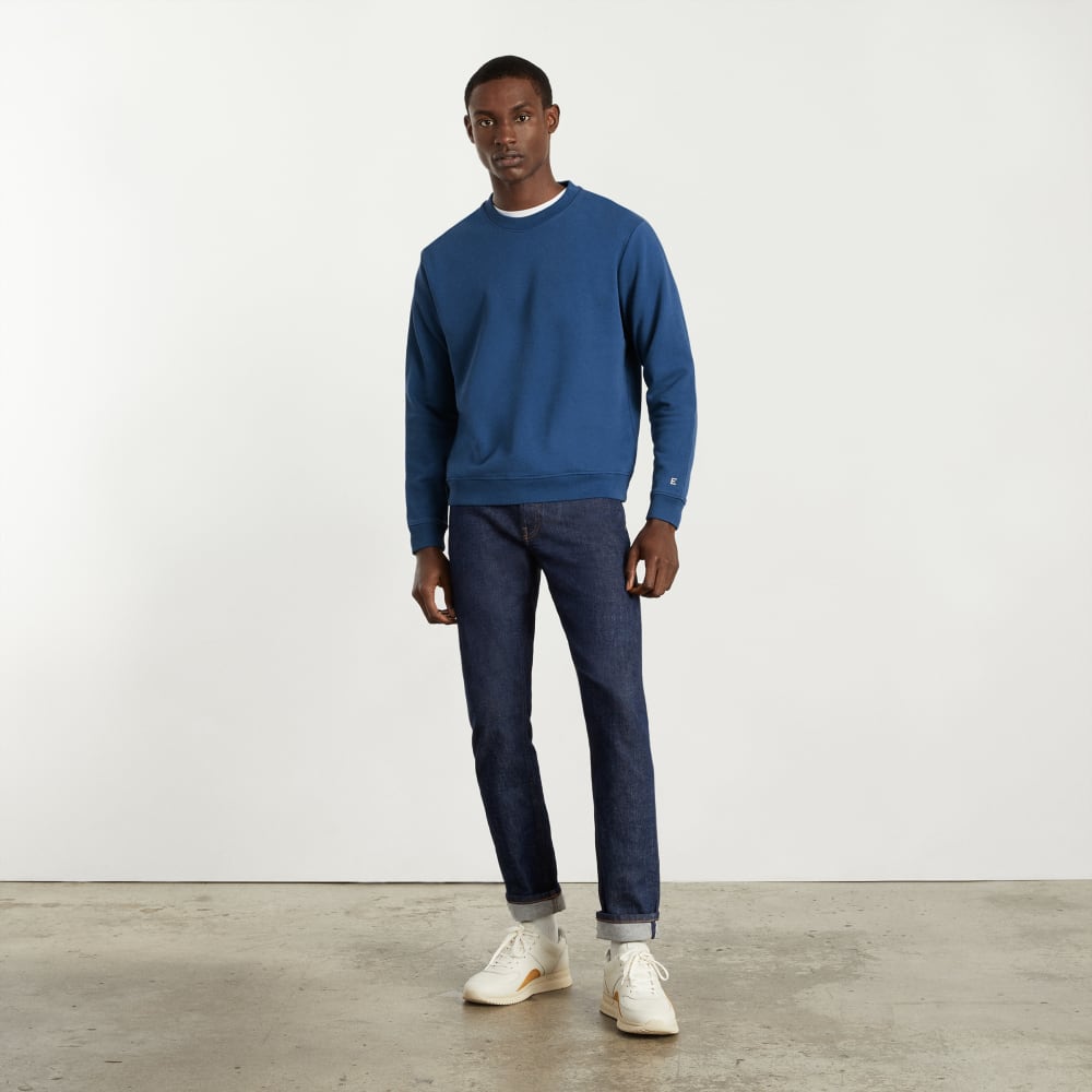 mens-track-seam-sweatshirt-deep-blue | alt