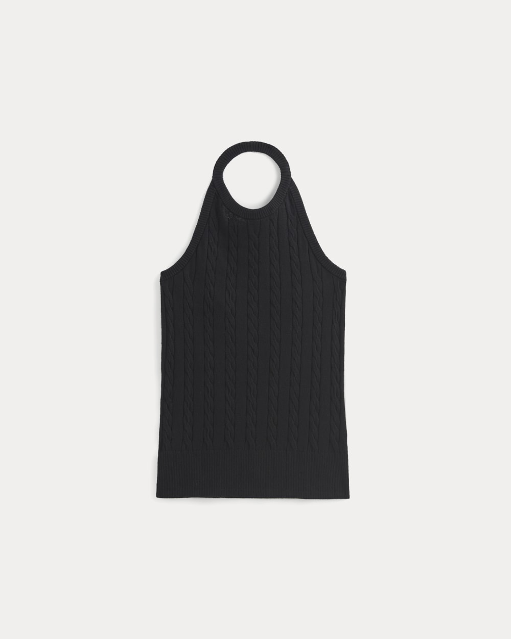 womens-cable-halter-in-cotton-cashmere-black | alt
