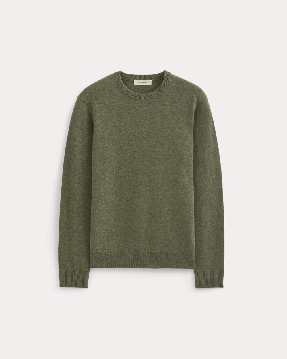 mens-cashmere-crew-heathered-deep-lichen | alt