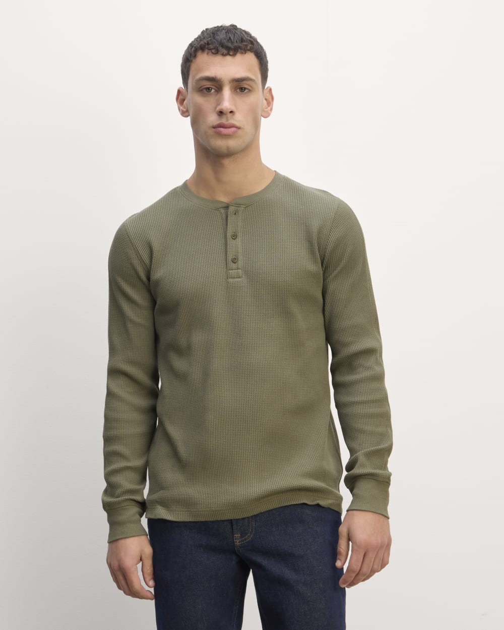 The Waffle Long-Sleeve Henley | Kalamata – Everlane