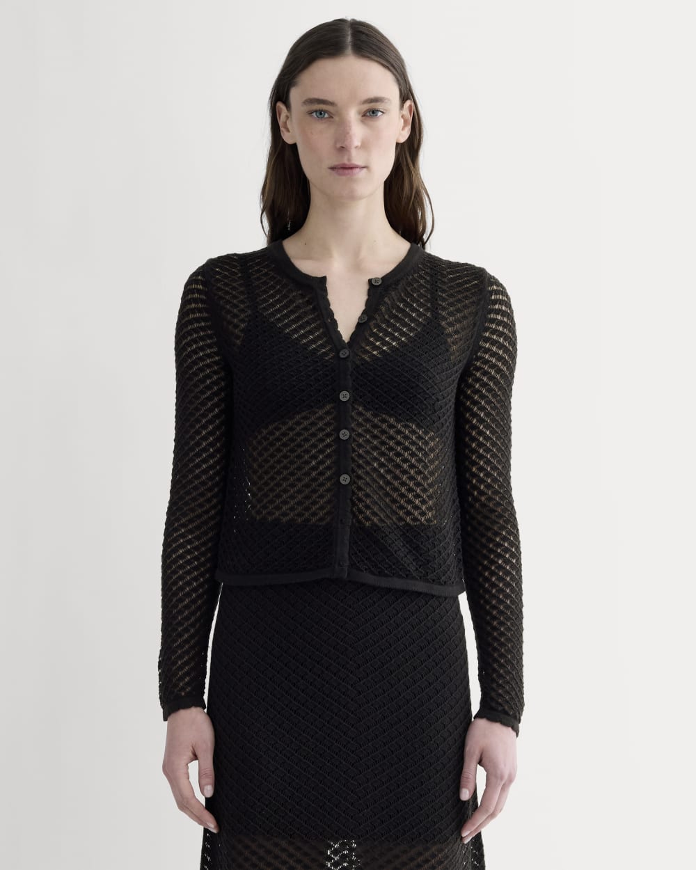 The Lace Knit Cardigan | Black Everlane The Lace Knit Cardigan | Black Everlane