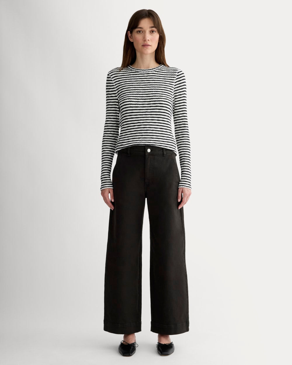 The Utility Wide-Leg Pant Black – Everlane - Main Image