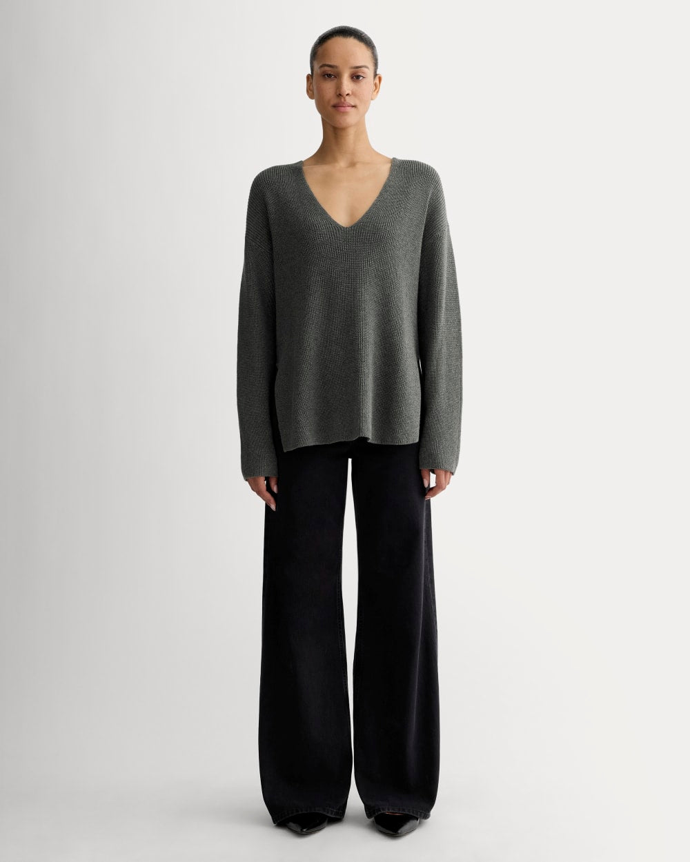 womens-slouchy-v-neck-cotton-heathered-charcoal