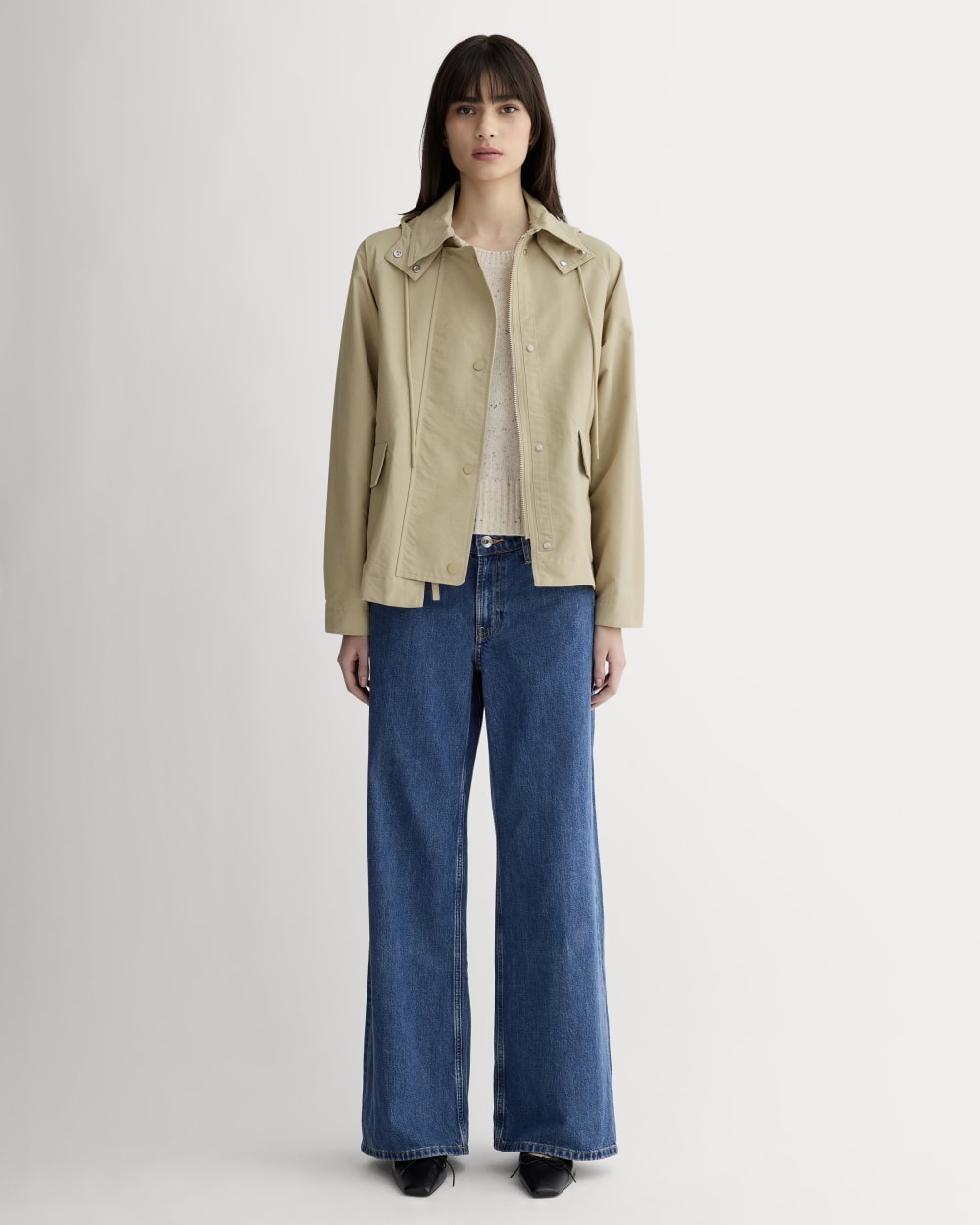 womens-short-anorak-trench-coat-khaki