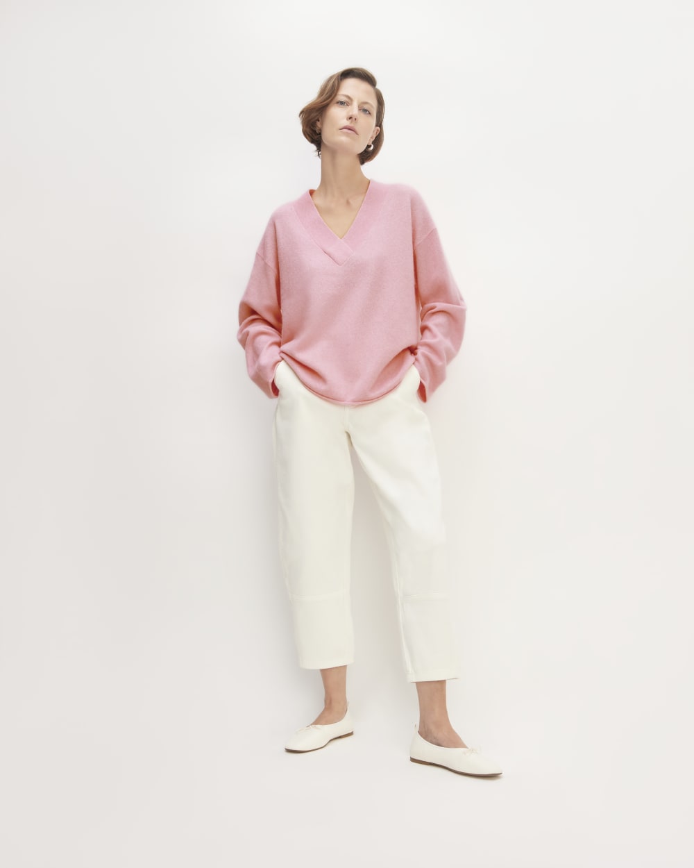 womens-cozy-stretch-v-neck-sweater-pink-peony