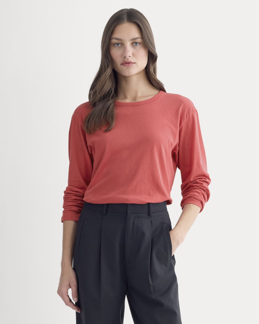 womens-air-ls-tee-vintage-red | primary