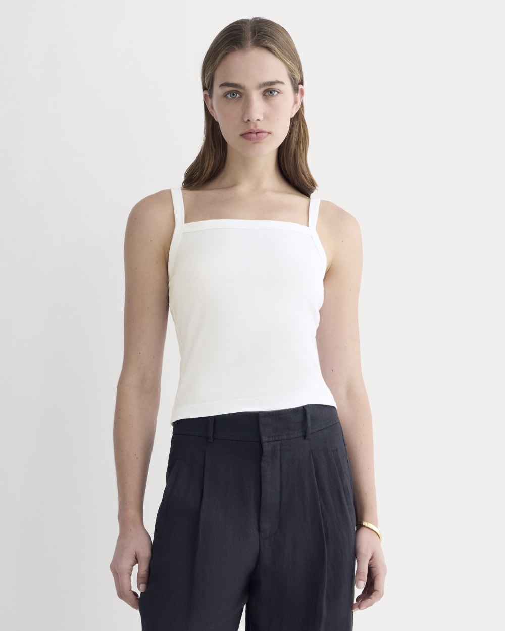 womens-essential-square-neck-tank-white | primary