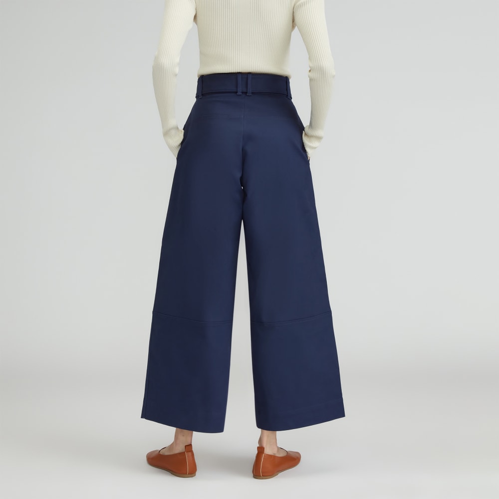 womens-structured-cotton-belted-pant-navy